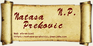 Nataša Preković vizit kartica